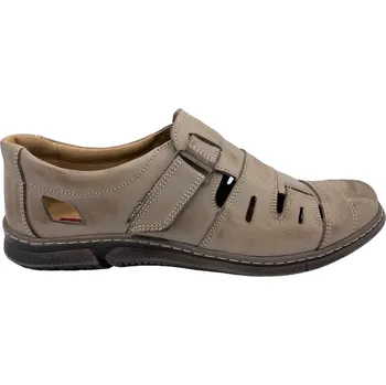 Dámské sandále Pánská kožené sandále NES 4617 hnědé Velikost: 41 (EU)