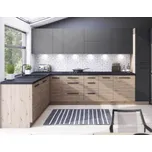 Rohová kuchyňská linka Langen šedá/ dub artisan