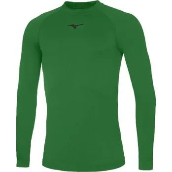 Pánské termo spodní prádlo Pánské spodní prádlo Mizuno Core Long Sleeve Underwear / Green/Black Velikost: M