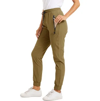 Dámské kalhoty Dámské elastické rychleschnoucí sportovní kalhoty Barva: Khaki, Velikost: XS