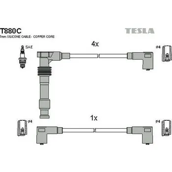 Zapalovací kabel zapalovací kabely sada T880C