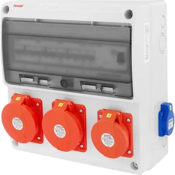 v610-6kA - ZSF20102000.1 /3974 Zásuvková skříň IP44 jištěná s chráničem 63/4/003