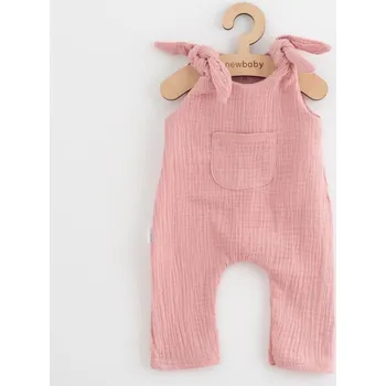Kojenecké mušelínové lacláčky New Baby Soft dress růžová 80 (9-12m)