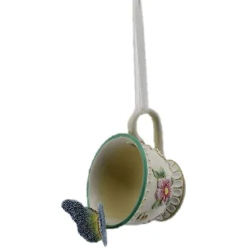 Železářství Clayre & Eef - Hrníček s motýlem - 9*8*12 cm