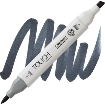 Lihová fixa TOUCH oboustranná Brush & Chisel, CG9 Cool grey