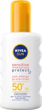 Přípravek na opalování Nivea Sun Sensitive sprej na opalování SPF50+ 200 ml