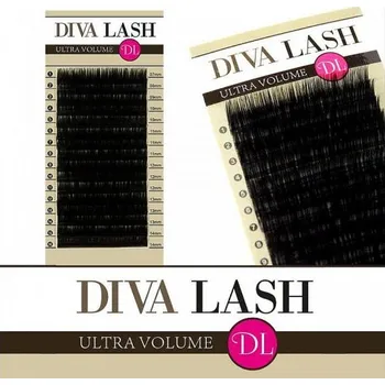 Umělé řasy Diva LASHES DIVA SILK B 0,05 Zakřivení: B, Síla řas: 0,05, Délka řas: 7 mm