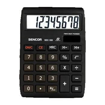 Kalkulačka Sencor Kalkulačka SEC 350, černá, stolní, osmimístná, velký displej