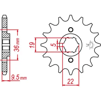 Řetězová sada pro motocykl GROSSKOPF řetězové kolo přední 337 14 CR 250 82-85, CR500 84-85 (JTF337.14) (GROSSKOPF řetězové kolo přední 337 14 CR 250 82-85, CR500 84-85 (JTF337.14))