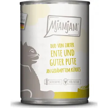 Krmivo pro kočku MjAMjAM DUO kachní a krůtí maso na dýni 6 × 400 g