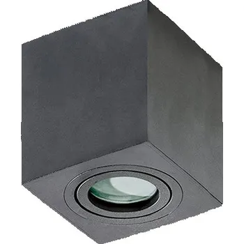 AZZARDO AZ2878 Stropní bodové osvětlení do koupelny BRANT, 1xGU10, 50W, černé, čtvercové, IP44