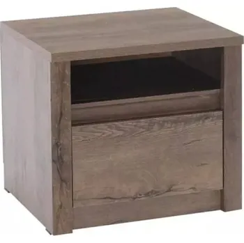 Noční stolek Noční stolek Montana SN dub lefkas tmavý/smooth šedý