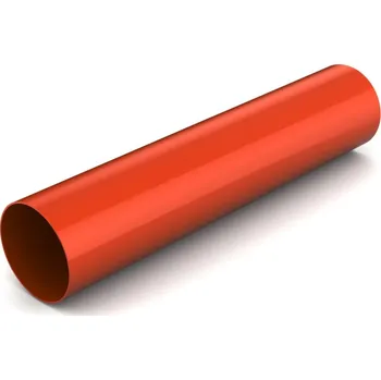 okap BRYZA Svod bez hrdla plastový Ø 90 mm, délka 3M, Cihlově červená RAL 8004