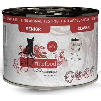 Krmivo pro kočku catz finefood Senior No. 03 kuřecí 6× 200 g
