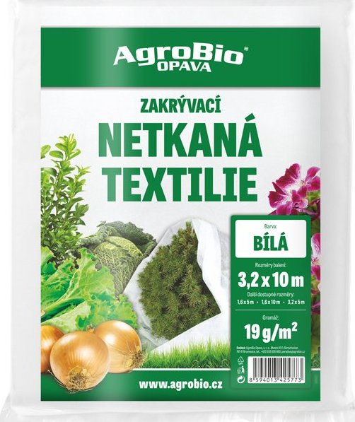AgroBioOpava Netkaná textilie bílá (19 g/m2) Průměr: 3,2 x 10m
