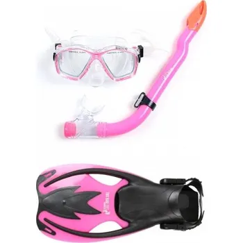 Potápěčská maska Two Bare Feet dětský potápěčský set růžový s ploutvemi, Velikosti L/XL 32-37