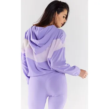 Dámská mikina Barevná mikina z lehké tkaniny A497 Barva: Fialová, Velikost: S