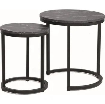 Konferenční stolek Konferenční stolek černý mramor/černá matná HOLA