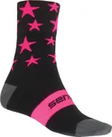 SENSOR PONOŽKY STARS černá/růžová velikost 6/8
