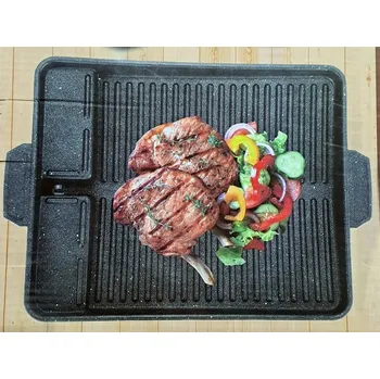 Grilovací deska gril pro kempingový vařič 32x26cm