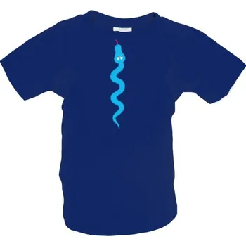 Pánské tričko Tričko s potiskem had modrý dětské