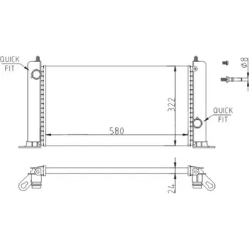 Chladič motoru Chladič, chlazení motoru HART 620 604