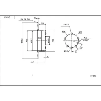 Brzdový kotouč Brzdový kotouč HART 241 068