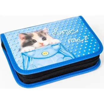 Penál Penál 1 patrový, 2 klopy, motiv Kočka