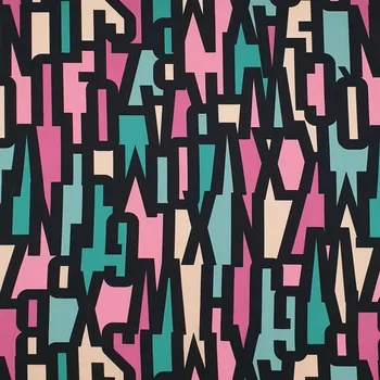 Úplet N6166 barevný, černá písmena, š.150