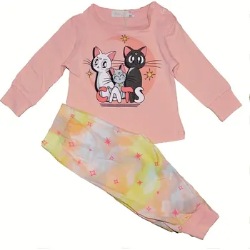 Dívčí pyžamo Dívčí pyžamo KUGO MP1351, meruňkové