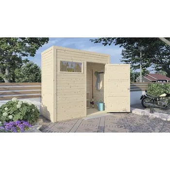 Zahradní domek Dřevěný zahradní domek Cubo 1 přírodní 234 x 115 cm