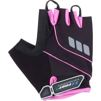 Cyklistické rukavice Rukavice PRO-T Plus Riva - černá-růžová, XXS