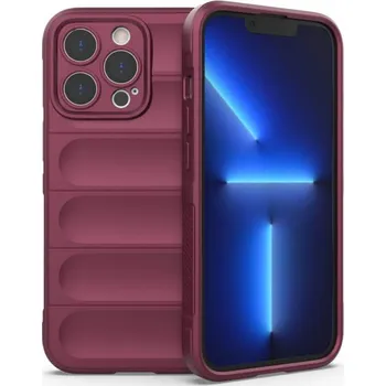 Pouzdro na mobilní telefon Protiskluzový silikonový ochranný kryt pro Apple iPhone 12 Pro - Vínový