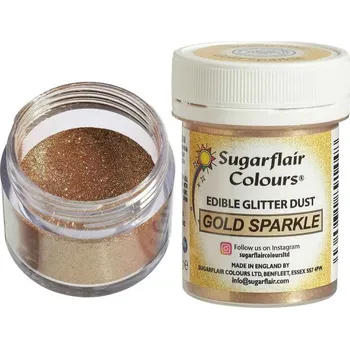 Potravinářské barvivo Sugarflair Sugarflair jedlá prachová perleťová barva - zlatá - Gold Sparkle 10g