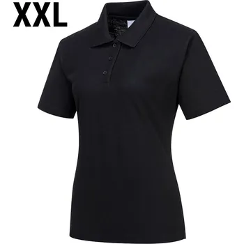 Dámské tričko G.Gastro Ladies' Uniform Polo Shirt – Black - Size XXL - Short Sleeve - 65/35 Polycotton