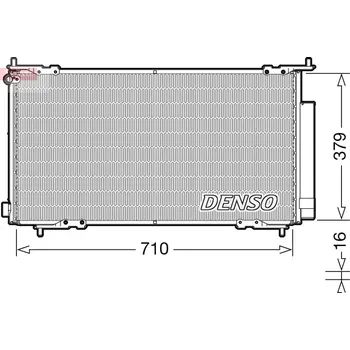 Ventilátor topení a klimatizace Kondenzátor klimatizace DENSO DCN40015