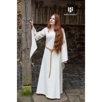 Karnevalový kostým imago Středověké šaty s širokými rukávy - přírodní, velikost S