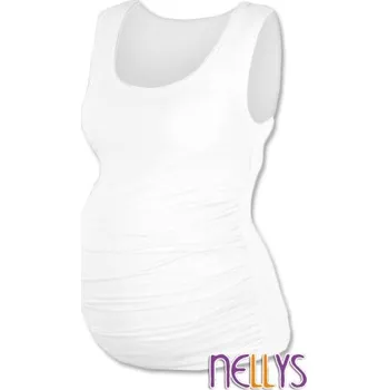 Be MaaMaa Top, tílko DANA nejen pro těhotné - bílá, vel. S/M, Velikosti těh. moda S/M