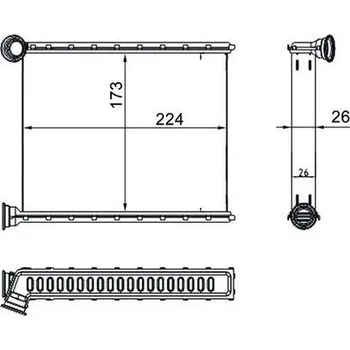 Výměník tepla, vnitřní vytápění MAHLE AH 270 000S