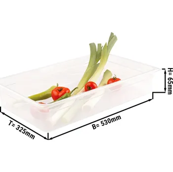 Dóza na potraviny G.Gastro Polypropylenová GN nádoba 1/1 - mléčná - hloubka 65 mm