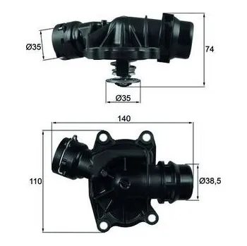 Automobilové těsnění Termostat, chladivo MAHLE TI 233 88