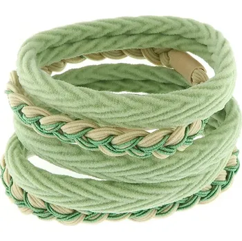 Sada splétaných gumiček do vlasů - 5 kusů, zelené barvy 8000854-2