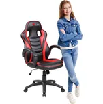 Studentská herní židle Red Fighter C6, černo-červená