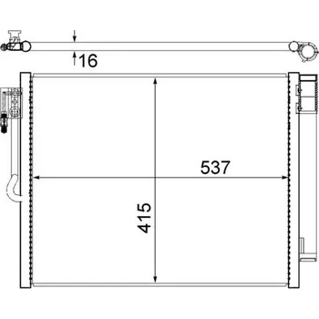 Výparník klimatizace Kondenzátor, klimatizace MAHLE AC 596 000S