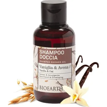 Sprchový gel BIOEARTH Sprchový gel & šampon: vanilka a oves 100ml