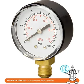 Barometr Pneumatics & Hydraulics Manometr stranový 0/1 bar - 50 mm - 1/4"