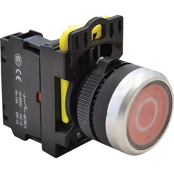 tlačítko Tracon NYK3-P2 Tlačítkový spínač s popisemčervený ( bílá 0 ) 1×NC, 5A/230V AC-15, IP65 (Tracon NYK3-P2)