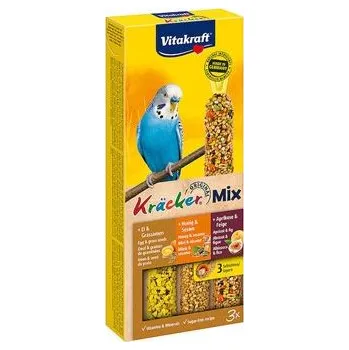 Krmivo pro ptáka Vitakraft Bird Kräcker Andulka vejc/meruň/sez. tyč 3ks