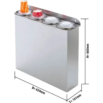 Dávkovač nápoje G.Gastro Sada čtverných plastových zásobníků na kelímky