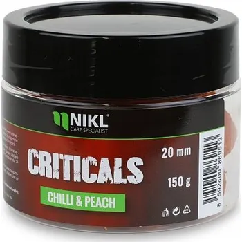 Boilies Nikl - Criticals boilie Chilli & Peach 20 mm 150 g
